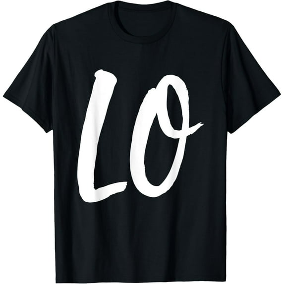 LO VE Love Matching Couple Husband Wife Valentine's Day Gift T-ShirtBrand clothing, men and women can wear, black, white, gifts.