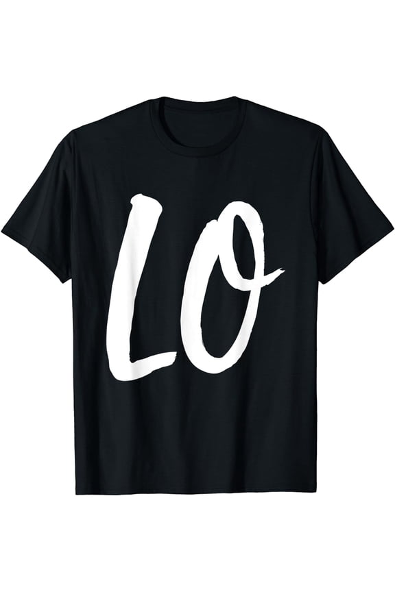 LO VE Love Matching Couple Husband Wife Valentine's Day Gift T-Shirt
