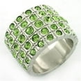 thumbnail image 1 of LOA658 - Rhodium Brass Ring with Top Grade Crystal  in Apple Green color Size 7, 1 of 1
