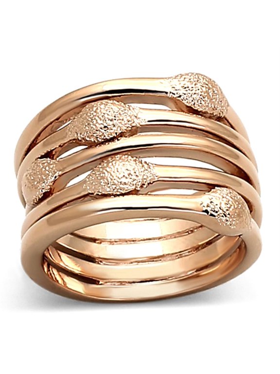 LOA899 - Rose Gold Brass Ring with No Stone