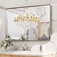 thumbnail image 1 of 20”X30” Gold Bathroom Mirror, Rounded Rectangle Gold Frame Mirror, Brushed Gold Bathroom Vanity Mirror Wall-Mounted, Anti-Rust, Hangs Horizontally or Vertically, 1 of 5