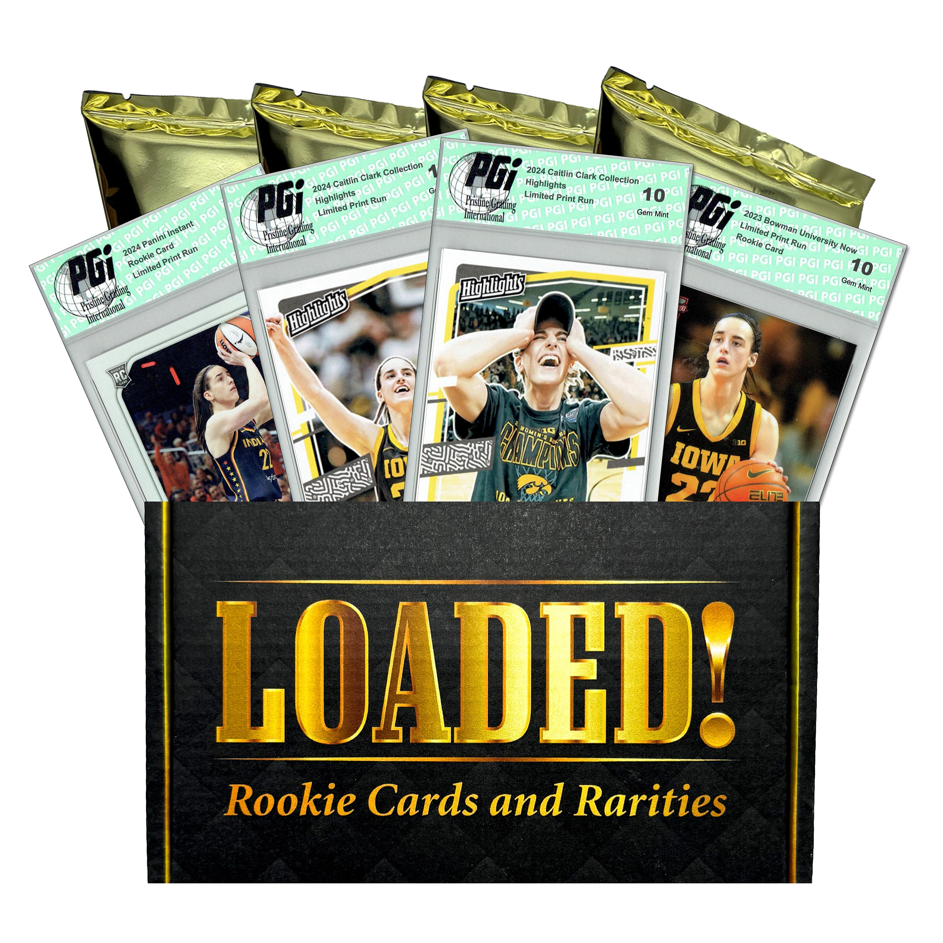 LOADED! PGI 10 Caitlin Clark Box: 4 Rookie and Limited Edition Cards ...