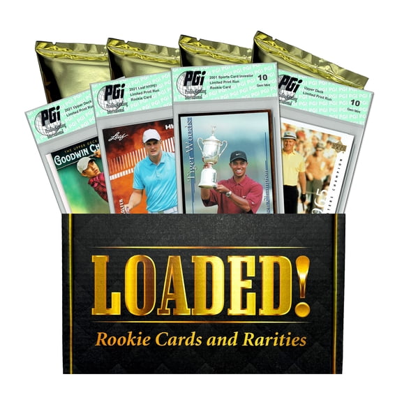 LOADED! Golf Collector's Box: 4 PGI 10 Rookie Cards  Tiger, Scheffler and more