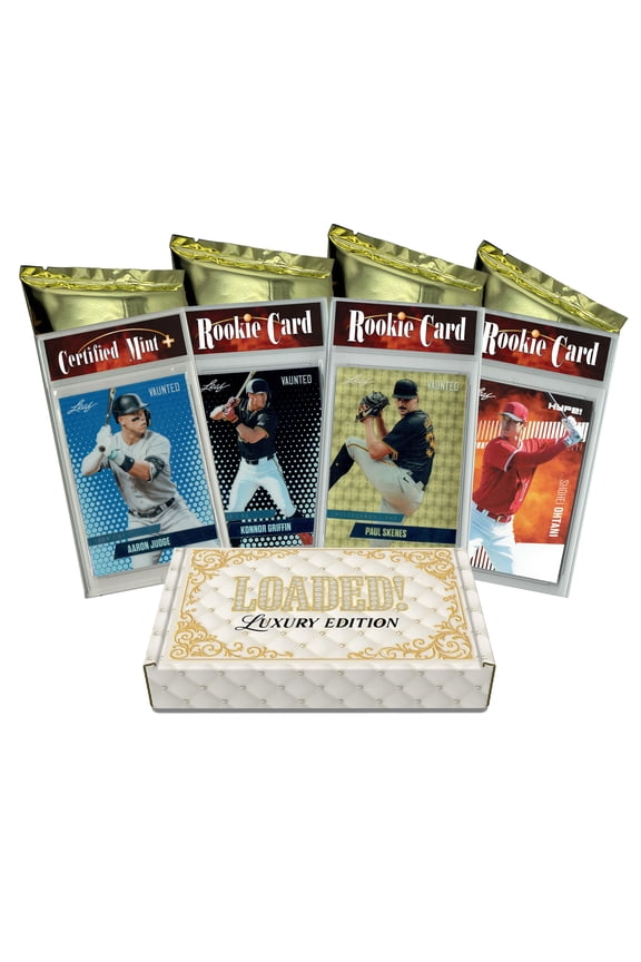 LUX Baseball Limited Edition Collector's Box: 4 Certified Mint+ Leaf Rookie Cards & Rarities - Konnor Griffin, Aaron Judge, Paul Skenes, Shohei Ohtani & More