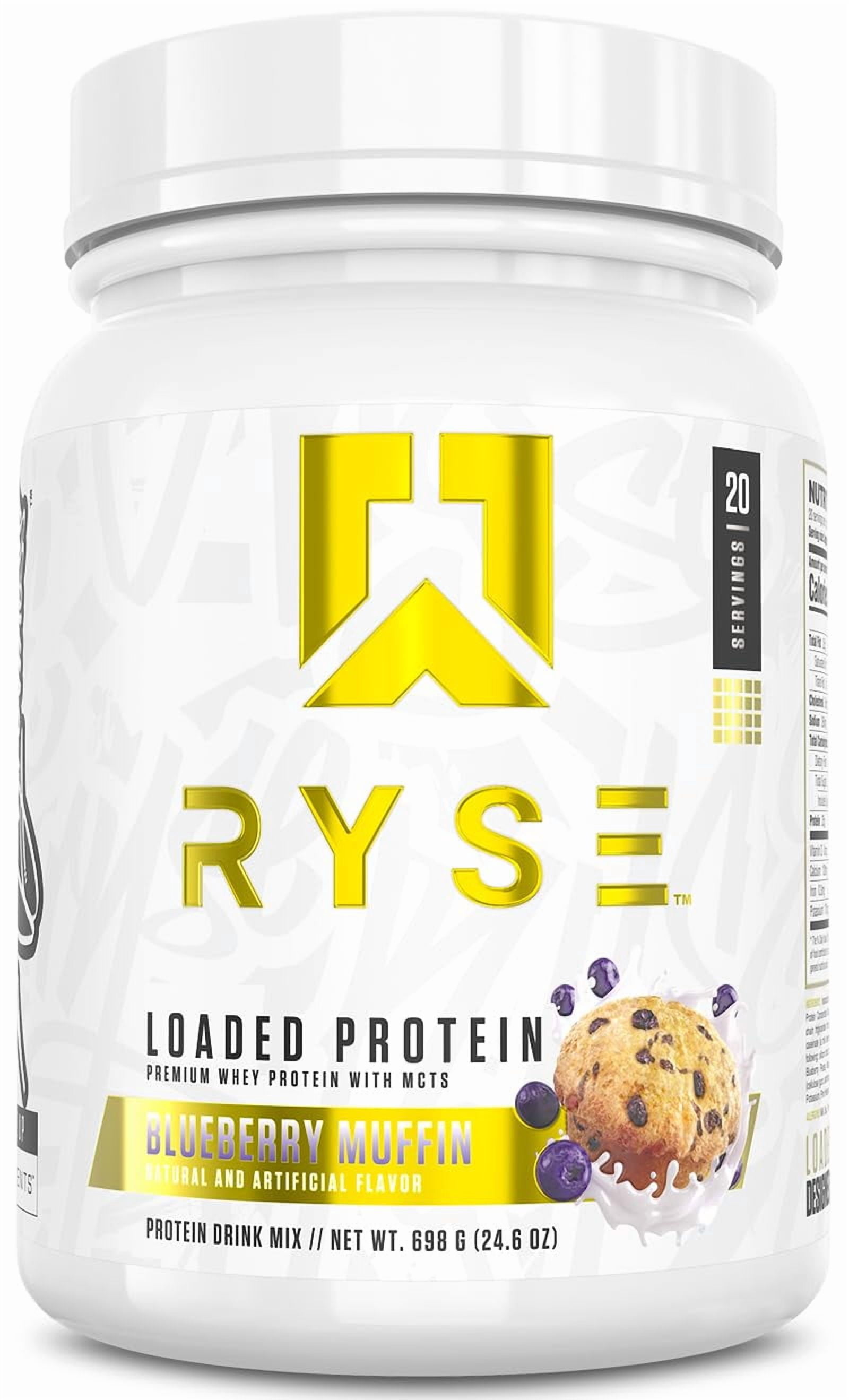 RYSE Loaded Protein Powder - Blueberry Muffin - 20 Servings