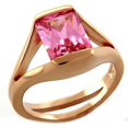 thumbnail image 1 of Rose Gold 925 Sterling Silver Ring with AAA Grade CZ in Rose for Women Style LOAS1045, 1 of 1