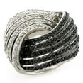 thumbnail image 1 of LOAS1097 - Rhodium + Ruthenium 925 Sterling Silver Ring with AAA Grade CZ  in Multi Color Size 6, 1 of 1