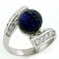 thumbnail image 1 of Sterling Silver Ring Top GRD Crystal Clear LOAS1145 for Women Style Rhodium, 1 of 1