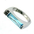 thumbnail image 1 of Rhodium 925 Sterling Silver Ring with Synthetic in Aquamarine for Women Style LOAS723, 1 of 1