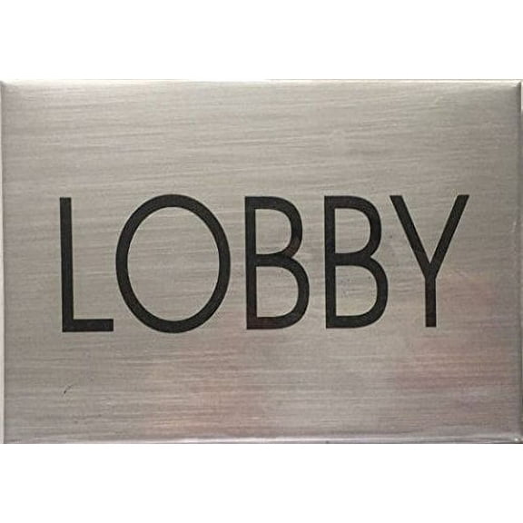 LOBBY FLOOR SIGN (BRUSHED ALUMINUM)