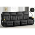 thumbnail image 1 of Loberfve 4-Seater Recliner Sofa with Cup Holders, USB Ports & Phone Pockets, Modern Reclining Couch for Living Room, 1 of 5