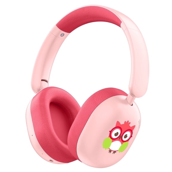LOBKIN Kids Headphones,Bluetooth 5.4,Over Ear Kids Headphones with Mic 35H Playtime 85dB Safe Volume Limited Foldable Design for Girls Travel/School/Tablet (Pink)