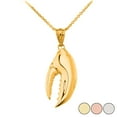 thumbnail image 1 of LOBSTER CLAW PENDANT NECKLACE IN SOLID GOLD (YELLOW/ROSE/WHITE) :  14K  Pendant only, 1 of 1