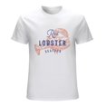 thumbnail image 1 of LOBSTER Men’s T-Shirt 100% Cotton Casual Short Sleeve Tops Gift Tee White XL, 1 of 5