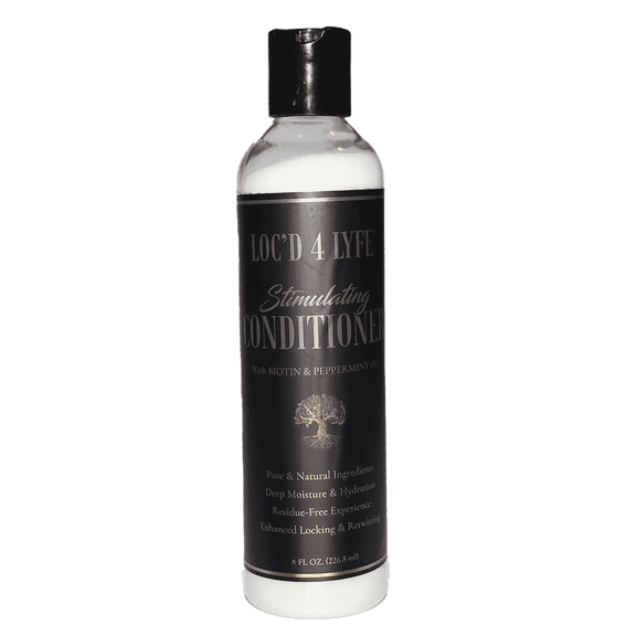 LOCD 4 LYFE Stimulating Conditioner, 8 oz, Peppermint & Tea Tree Oil, Hydrating for Dry Scalp