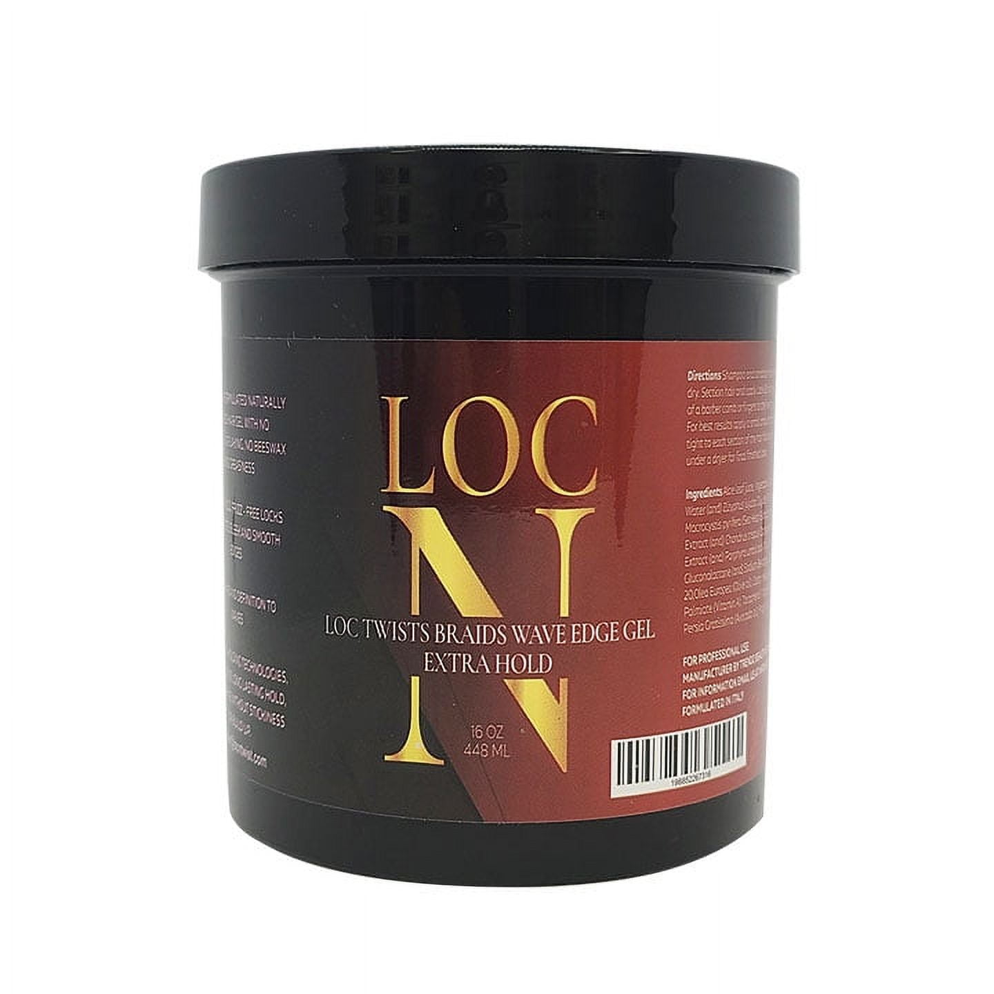 LOC N GEL LOC Twists Braids Wave Edge Gel 16 OZ. -Extra Hold- Aloe 1