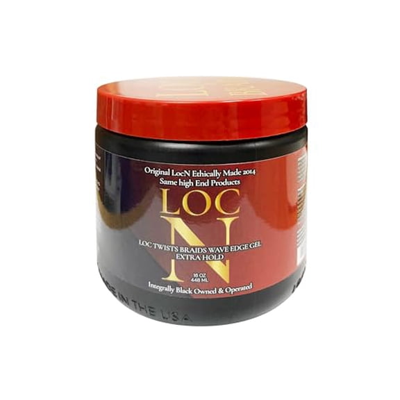 LOC N GEL LOC Twists Braids Wave Edge Gel 16 OZ. -Extra Hold-