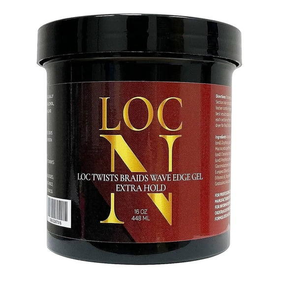 LOC N Twists Braids Wave Hair Edge Gel Extra Hold, 16 Oz