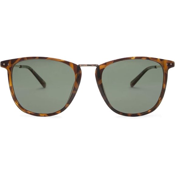 LOCAL SUPPLY CAPITAL SUNGLASSES POLISHED TORTOISESHELL FRAME DARK GREEN LENS TLP2