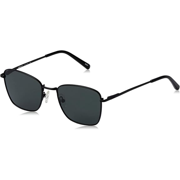 LOCAL SUPPLY SQUARE POLARIZED SUNGLASSES MATTE BLACK FRAME BLACK LENS BKM25