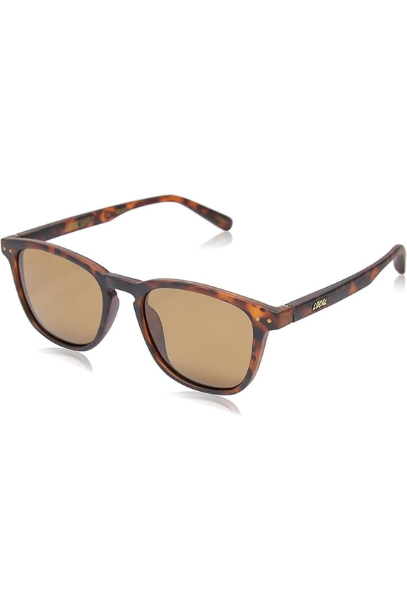 UNISEX CITY SUNGLASSES POLARIZED LIGHTWEIGHT MATTE TORTOISESHELL FRAME DARK BROWN TINT LENS
