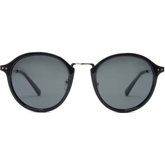 LOCAL SUPPLY UNISEX STADIUM SUNGLASSES GLOSS BLACK FRAME BLACK TINT LENS POLARIZED