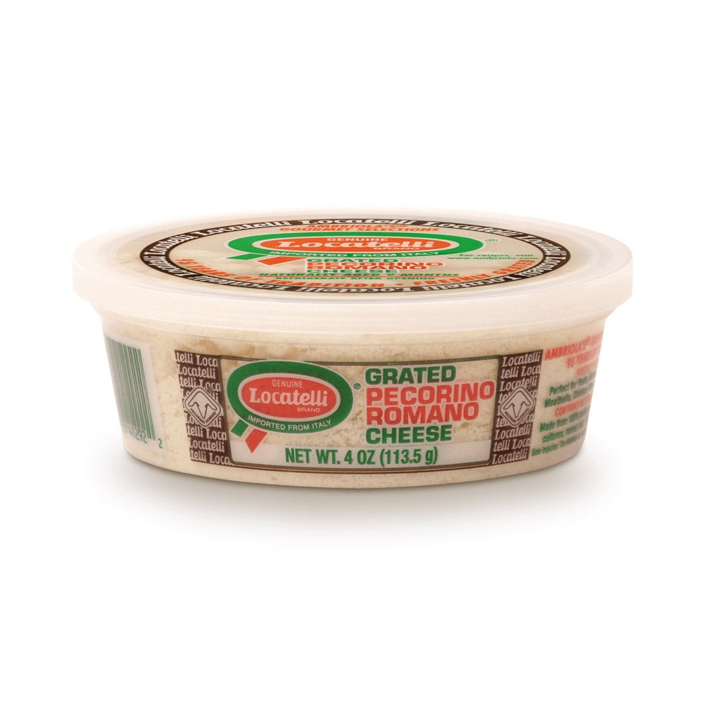 LOCATELLI CHEESE ROMANO GRATED CUPS 4 OZ Pack of 12