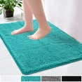 thumbnail image 1 of LOCHAS Luxury Bathroom Rug Shaggy Bath Mat 24 x 36 Inch, Washable Non Slip Bath Mats Rugs for Bathroom Shower, Soft Plush Chenille Absorbent Carpets, Teal Blue, 1 of 7