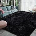 thumbnail image 1 of LOCHAS Luxury Fluffy Rug Ultra Soft Shag Carpet for Bedroom Living Room Big Area Rugs 5'x8',Black, 1 of 6