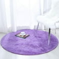 thumbnail image 1 of LOCHAS Round Fluffy Area Rugs Soft Rug for Living Room Bedroom Kids Nursery Home Decor Shaggy Carpet 4 Feet, Purple, 1 of 7