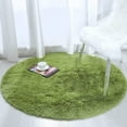 thumbnail image 1 of LOCHAS Round Fluffy Area Rugs Soft Rug for Living Room Bedroom Kids Nursery Home Decor Shaggy Carpet 5 Feet, Grass green, 1 of 6