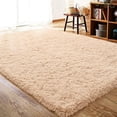 thumbnail image 1 of LOCHAS Soft Indoor Modern Area Rugs Fluffy Carpets for Living Room Bedroom Home Decor Nursery Rug, 5.3'x7.5',Camel, 1 of 8