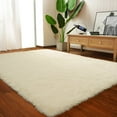 thumbnail image 1 of LOCHAS Soft Indoor Modern Area Rugs Fluffy Carpets for Living Room Bedroom Home Decor Nursery Rug, 5.3'x7.5',Light Champagne, 1 of 7