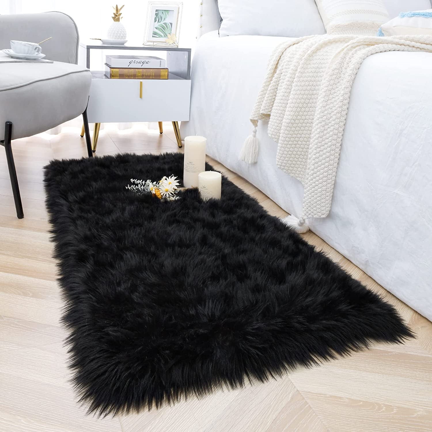 LOCHAS Ultra Soft Faux Sheepskin Rug, Bedroom Living Room LOCHAS Ultra Soft Faux Sheepskin Rug, Bedroom Living Room