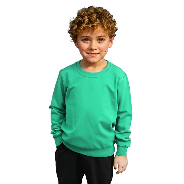 Solid color crew neck sweatshirts best sale