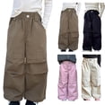thumbnail image 1 of LOCHEX Up to 60% Off! Toddler & Girls Baggy Cargo Pants Casual Elastic Waist Cotton Joggers Cargo Pants for Girl Clothes with Pockets,Black,10, 1 of 7