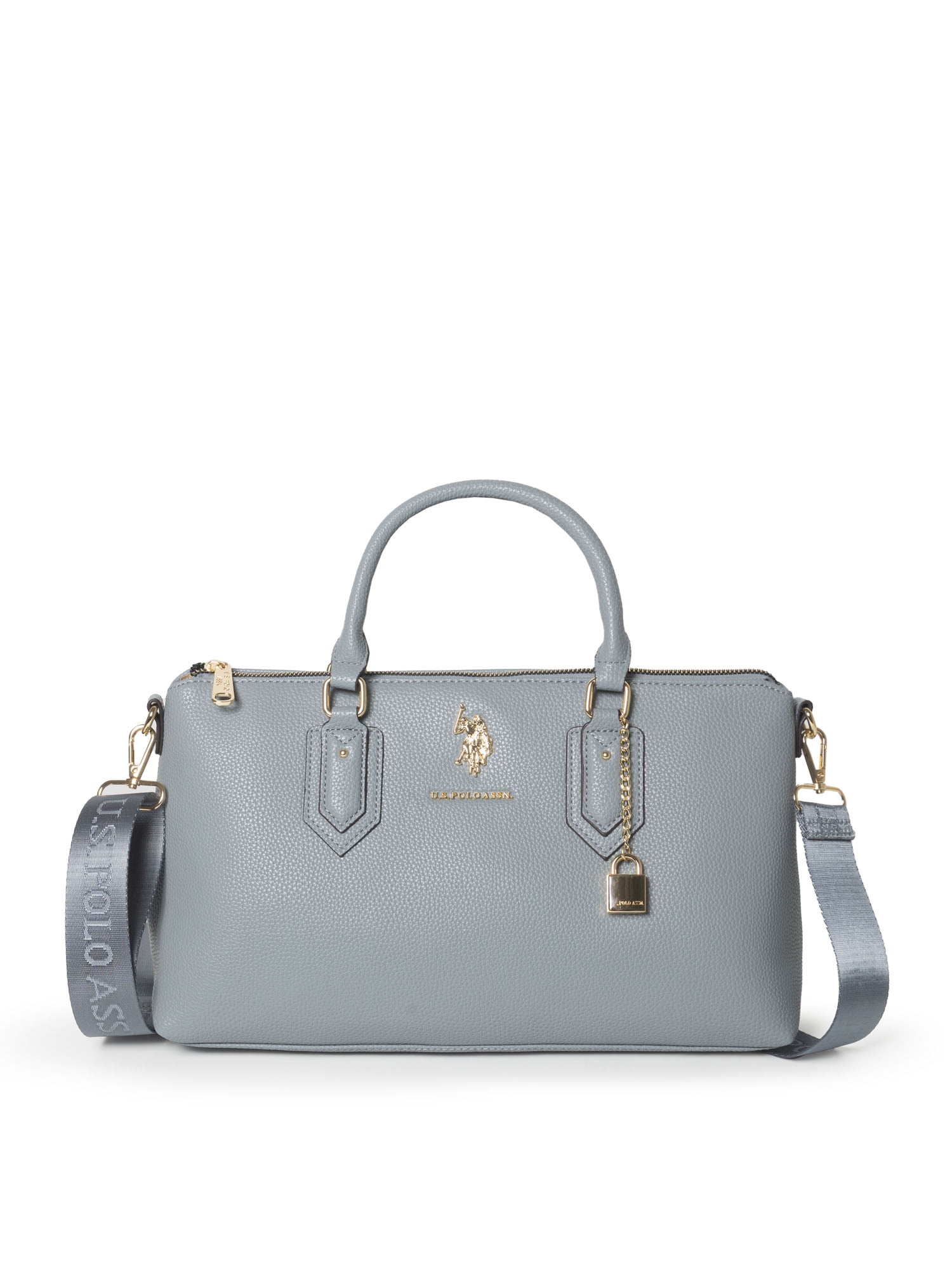 U.S. Polo Assn. Women's Lock Satchel, Dusty Blue