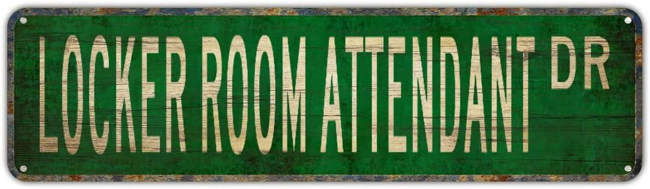 LOCKER ROOM ATTENDANT DR Vintage Signs Retro Tin Signs Art Plaque ...