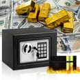 thumbnail image 1 of LOCKSWORTH 0.25 Cubic Feet Electronic Digital Safe Box, Steel Money Safe Box for Home with Fireproof Money Bag for Cash Safe Hidden, 1 of 10