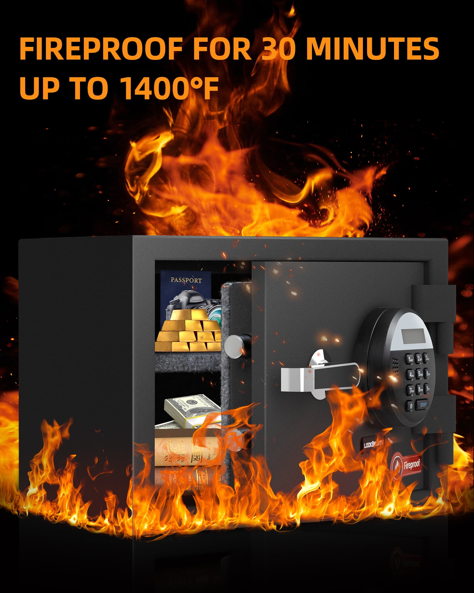 LOCKSWORTH Fireproof & Waterproof Steel Wall S