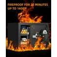 LOCKSWORTH Fireproof & Waterproof Steel Wall Safety Home Safe, Keypad Key Security, 1.23 Cubic