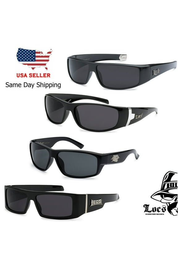 LOCS Hardcore Gangster Sunglasses Classic Lowrider Biker Cholo Designer Eyewear