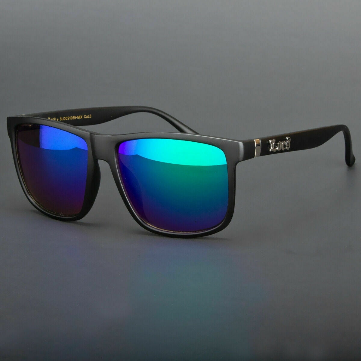 Locs gafas de sol poker rap rapero moda ciudad vestido mujeres hombres 8LOC9006, Montura Negro Brillante Lentes Gris, Talla única Locs gafas de sol poker rap rapero moda ciudad vestido mujeres hombres 8LOC9006, Montura Negro Brillante Lentes Gris, Talla única