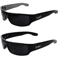thumbnail image 1 of LOCS Hardcore Shades 2 Pack CLASSIC LOCS 9003 1-Black & 1 Black w/ Gunmetal inside Sunglasses | Mens Smaller Size Gangster, 1 of 1