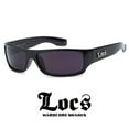 thumbnail image 1 of LOCS OG Biker Shades Original Gangster Men's BLACK Designer Sunglasses Dark Lens, 1 of 3