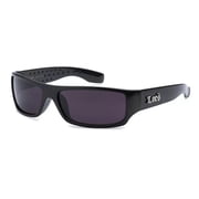 LOCS Rectangular Gangster Black Shades Mens Designer Sunglasses Cholo Dark Lens