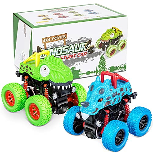 LODBY Dinosaur Trucks Toys for 2 3 4 5 Year Old Boys Easter Gifts, Pull Back Vehicles Monster Truck for Toddler Boys Toys Age 2-6, Dino Cars Outdoor Toys for Toddler Age 2-4 Year Old Boy Birthday