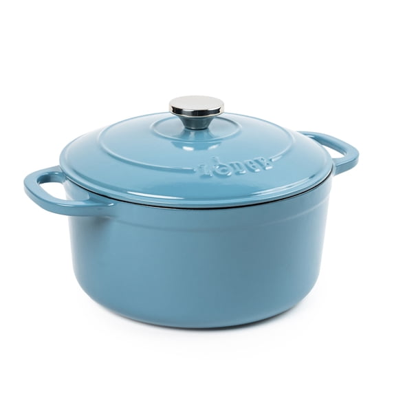 Lodge 5.5 Quart Ocean Enamel Cast Iron Dutch Oven