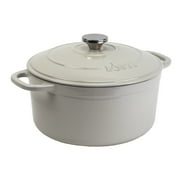 Lodge 7 Quart Oyster Enamel Cast Iron Dutch Oven