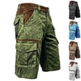thumbnail image 1 of LODIENY Cargo Denim Shorts for Men Relaxed Fit Washed Distressed Outdoor Hiking Work Casual Shorts with Multi Pockets Gray L, 1 of 5